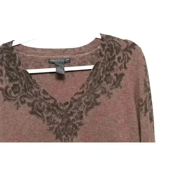 Vintage Sarah Spencer Sweater Size 1X Lambswool Angora Rabbit Hair Boho V-Neck - Picture 6 of 11